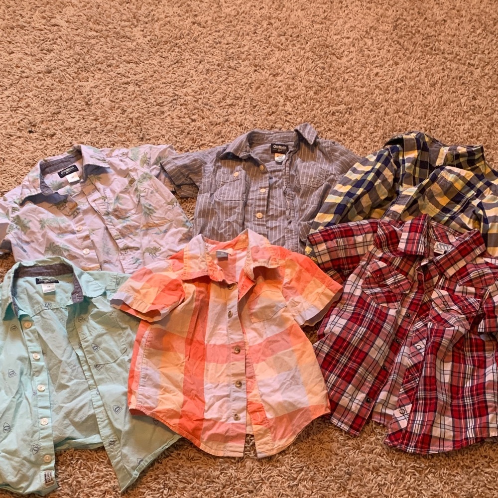 OshKosh B'gosh Kids Button Down Shirts - Plaid and Checkered Mix
